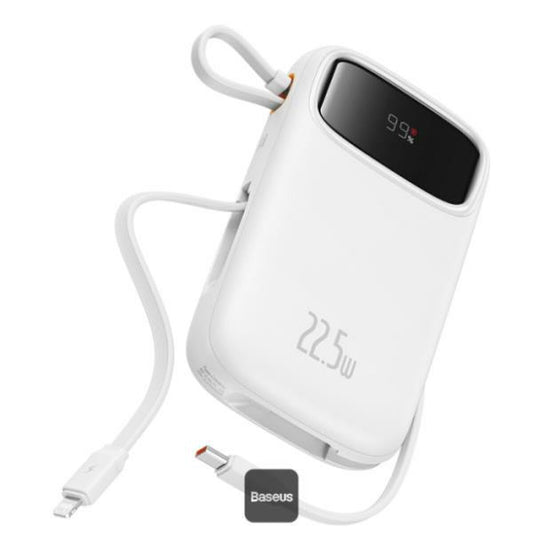 White power bank with digital display